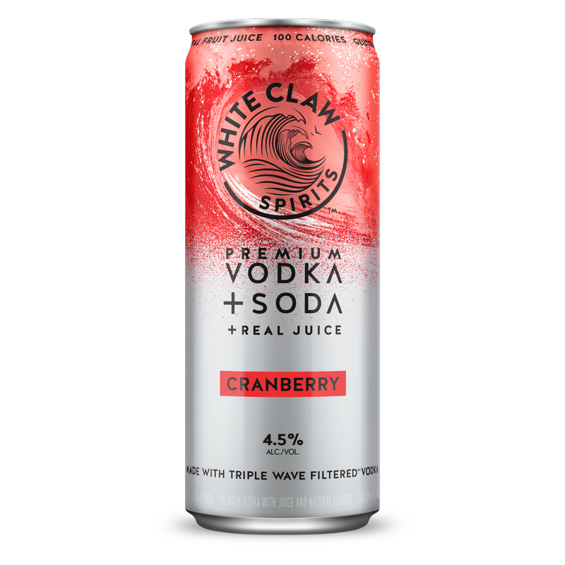 White Claw Vodka + Soda Cranberry 12oz Can 4.5% ABV - White Claw