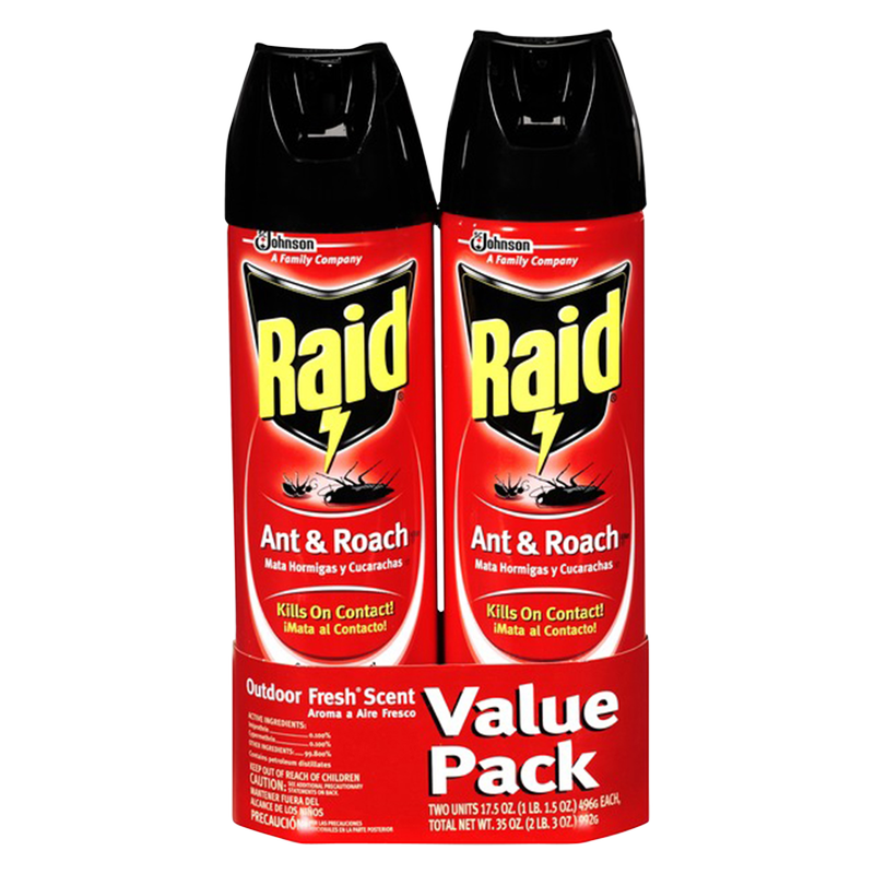 Raid Ant & Roach Outdoor Fresh Twin Pack 17.5oz - Raid – BevMo!