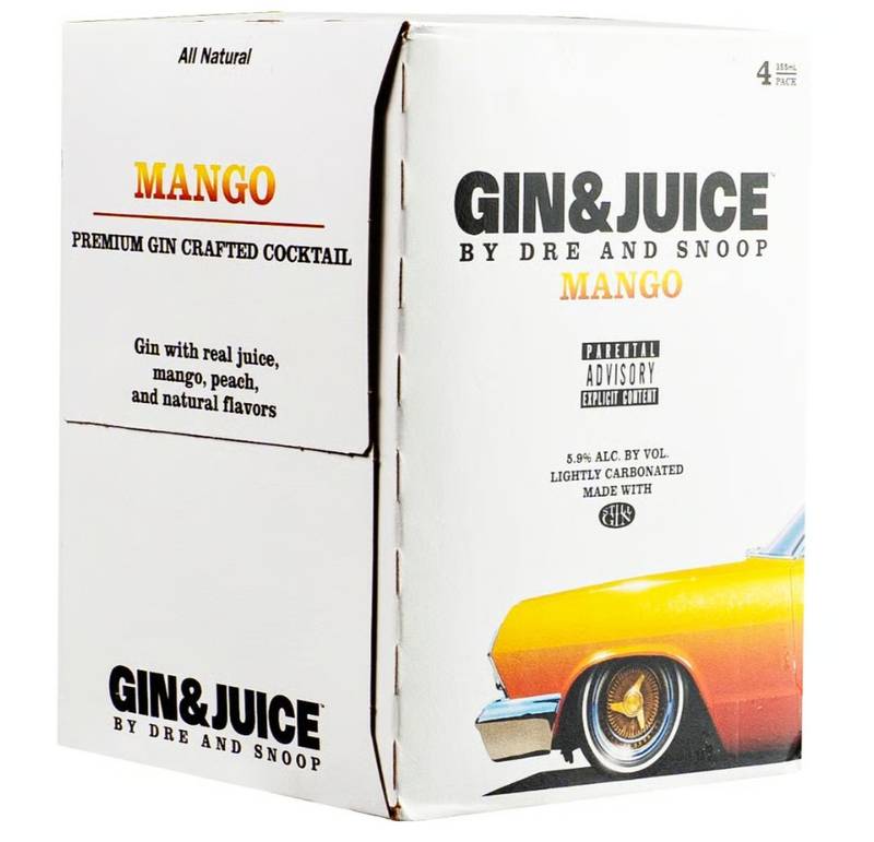 Gin & Juice Mango 4pk 12oz Can - Gin & Juice – BevMo!