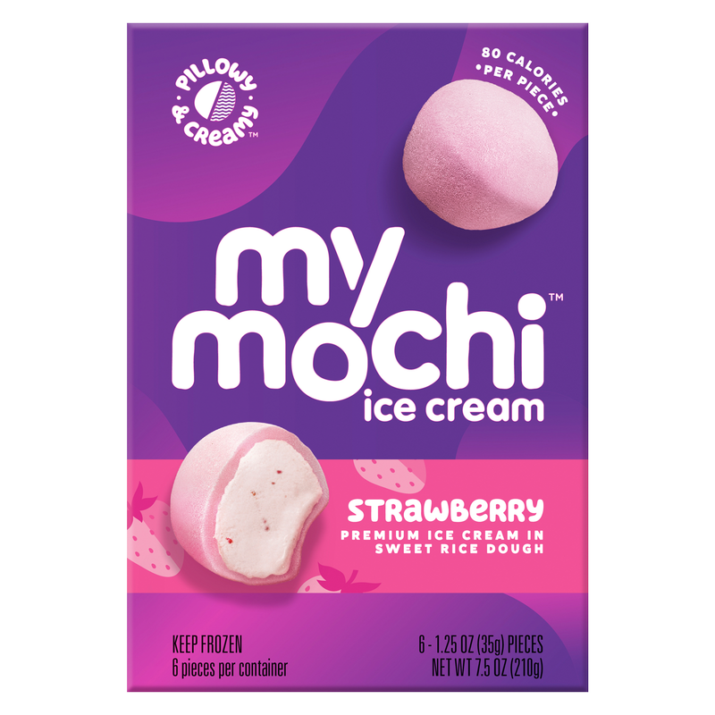 My/Mochi Strawberry Ice Cream 6ct - My/Mochi Ice Cream – BevMo!