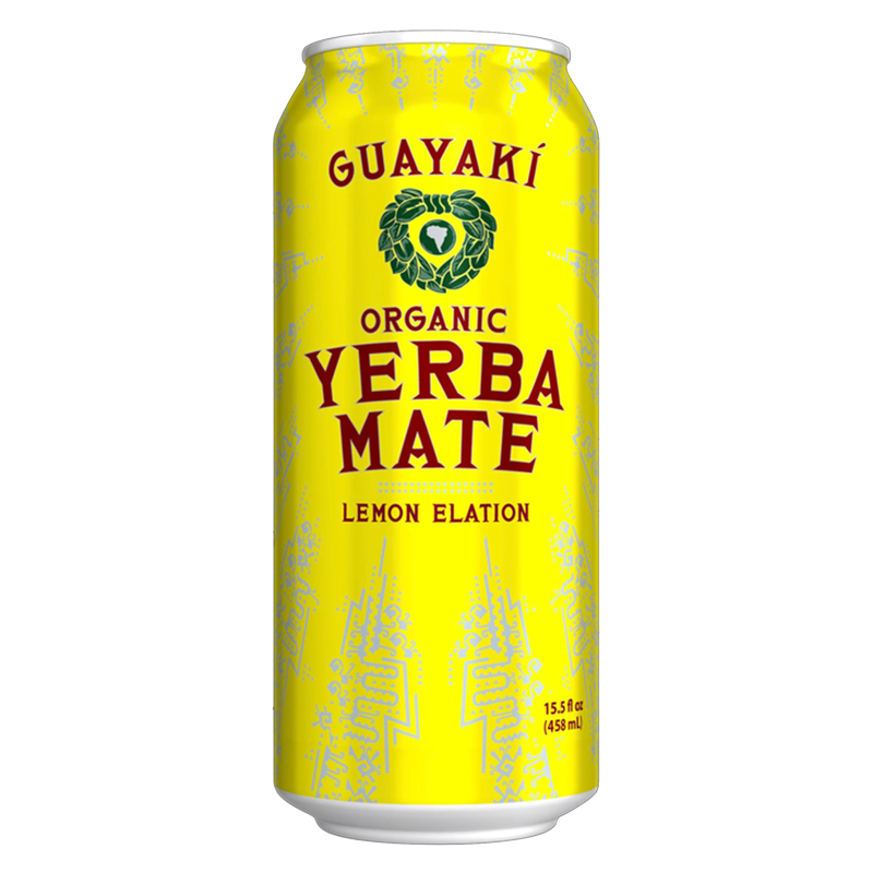 Yerba Mate Organic Lemon Elation 15.5oz Can