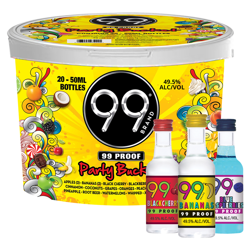 99 Assorted Party Bucket 20pk 50ml (99 Proof) - 99 – BevMo!