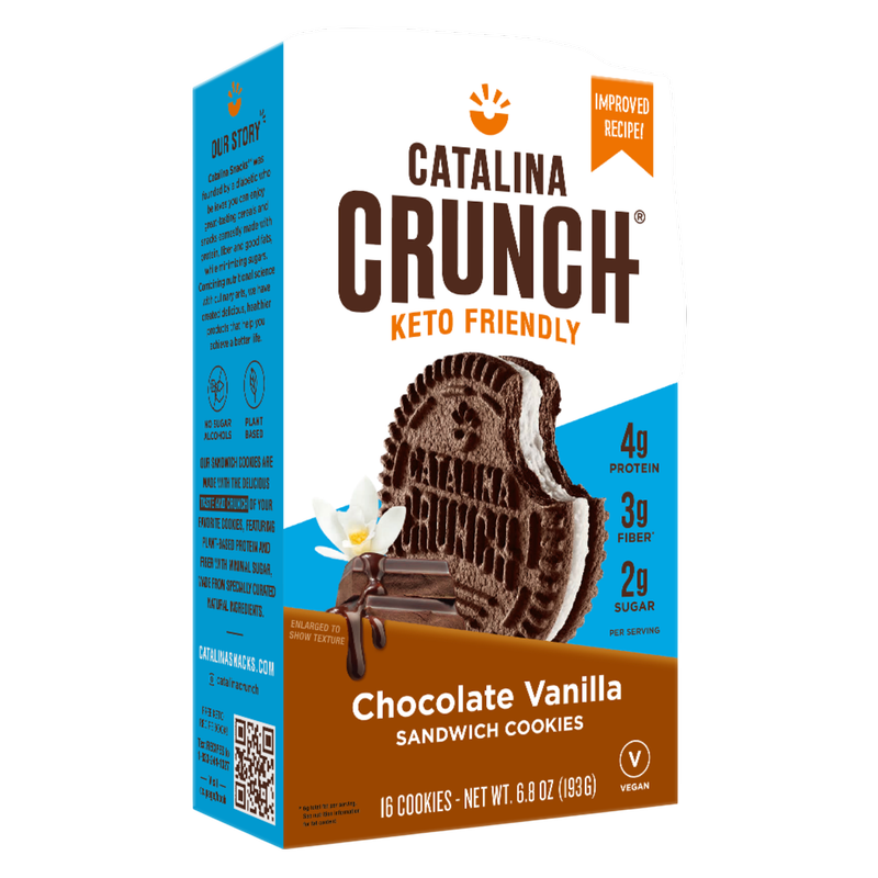 Catalina Crunch Chocolate Vanilla Keto Sandwich Cookie, 6.8oz