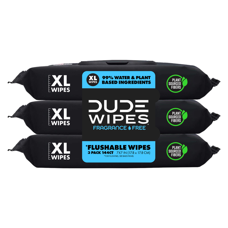 DUDE Wipes XL Flushable Wipes Dispenser Fragrance-Free with