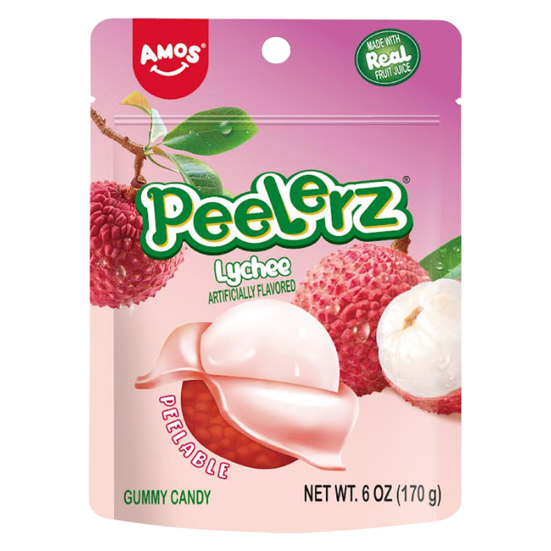 Amos Peelerz Gummy Lychee, 6 oz - Amos Peelerz – BevMo!