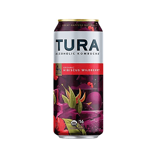 Tura Kombucha Hibiscus Wildberry Single 16oz Can - BevMo! – BevMo!