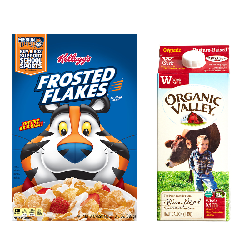 Kellogg's Original Frosted Flakes Cereal 13.05oz Organic Valley Whole –  BevMo!