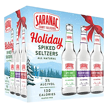 Saranac Holiday Spiked Seltzers Variety Pack 12pk 12oz Btl BevMo