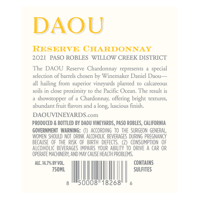 Daou Chardonnay Reserve 750ml