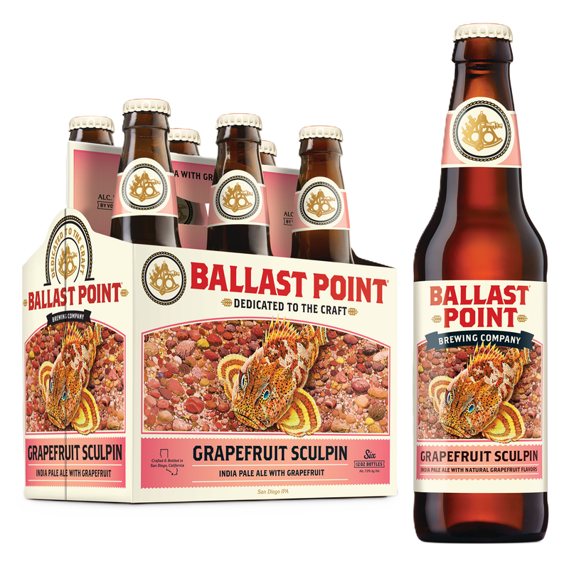 Ballast Point Grapefruit Sculpin 6pk 12oz Btl 7.0% ABV