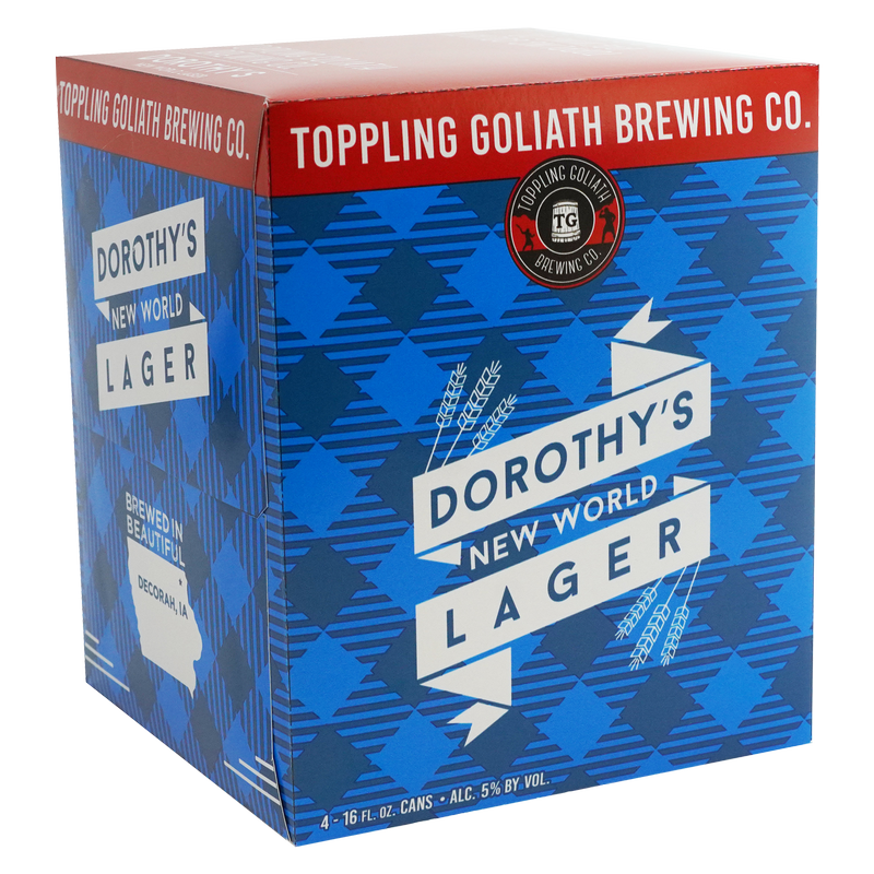 Toppling Goliath Dorothy's New World Lager 4pk 16oz Can 5.5% ABV