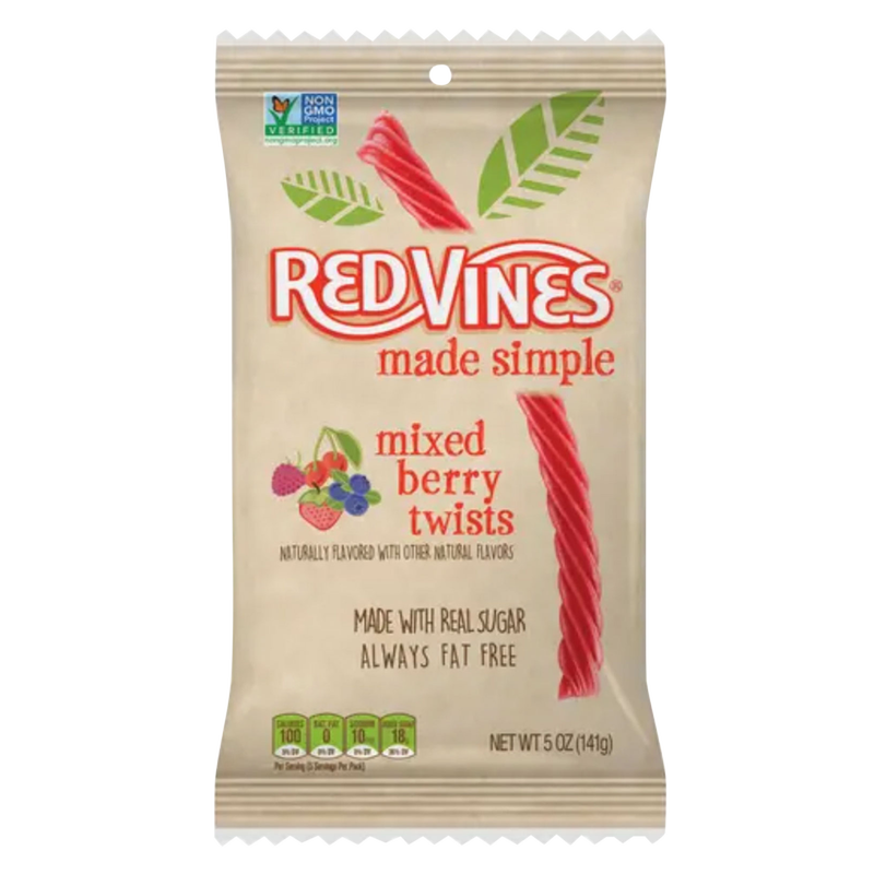 RED VINES Original Red Licorice Twists, 5oz Tray