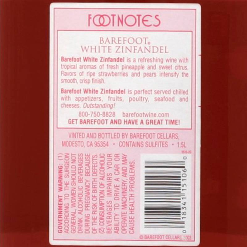 Barefoot Cellars White Zinfandel 1.5 L