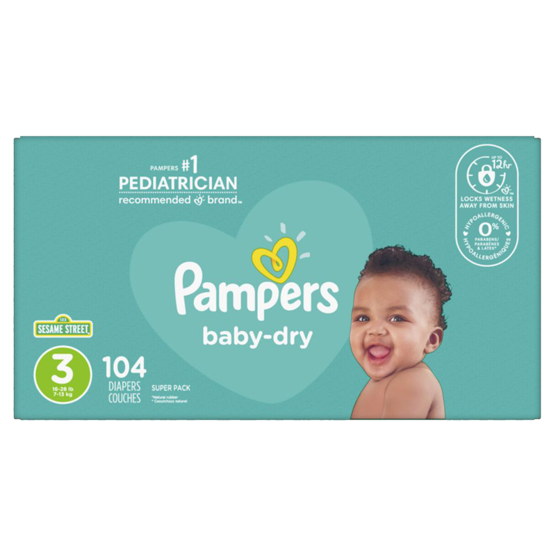 Pampers Couches Baby-Dry Taille 3