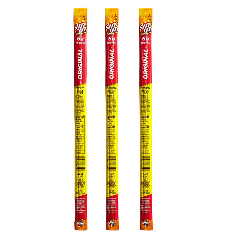 3ct Slim Jim Original Giant Smoked Meat Stick 0.97oz - BevMo! – BevMo!