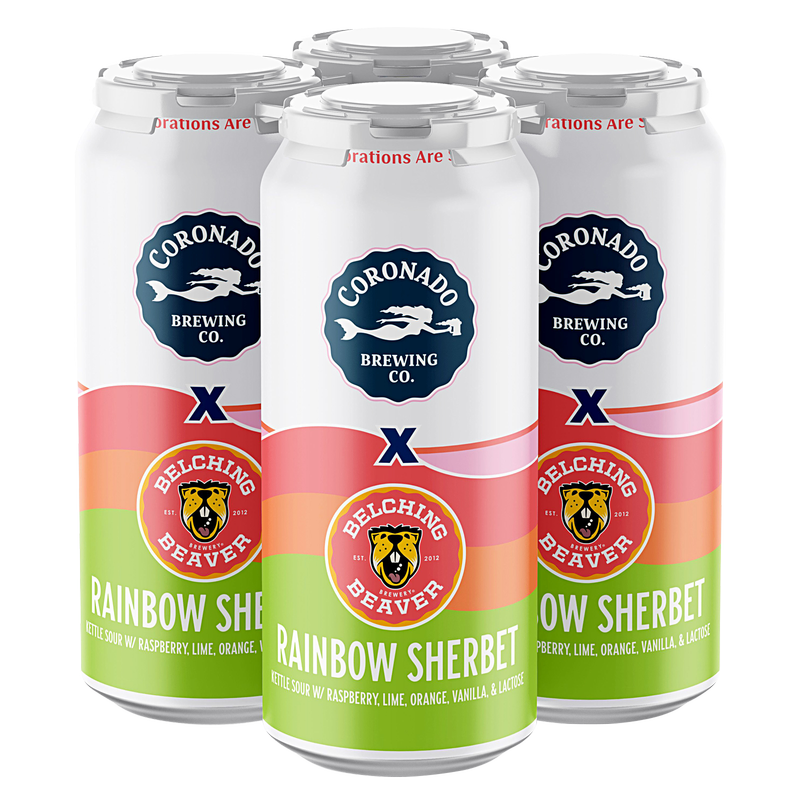 Coronado And Belching Beaver Collaboration Rainbow Sherbet 4pk 16oz Cans