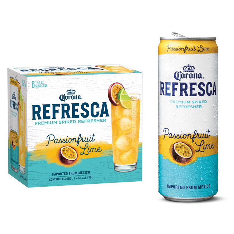 Corona Refresca Passion Fruit Lime 6pk 12oz Can 4.5 ABV BevMo!
