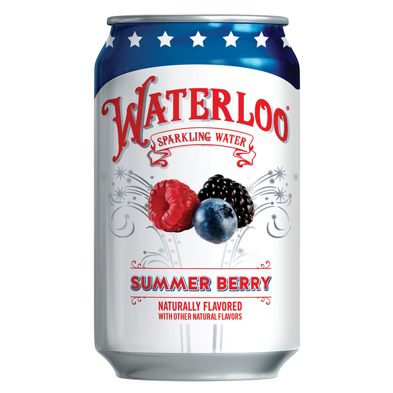 Waterloo Summer Berry Sparkling Water 12oz can BevMo!