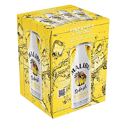 Malibu Splash Pineapple 4pk 12oz Can