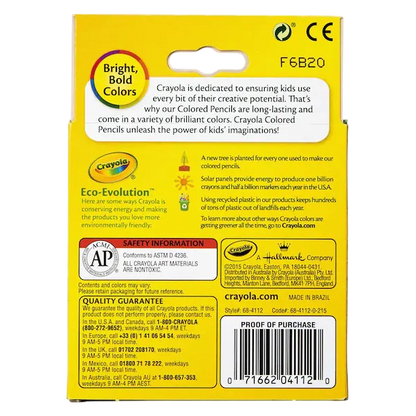 Crayola Pencils Short-Length Colored Pencil Set, 12CT