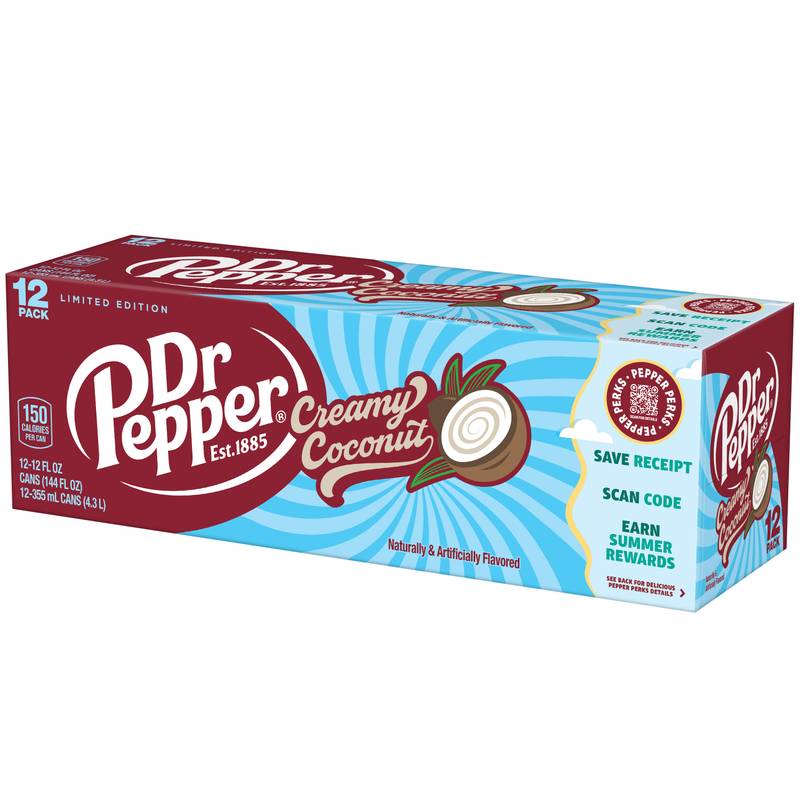 Dr Pepper Creamy Coconut 12pk 12oz Can
