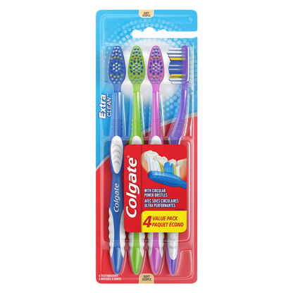 Colgate Extra Clean Toothbrush 4ct