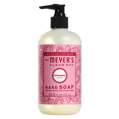 Mrs. Meyer's Clean Day Liquid Hand Soap, Peppermint Scent, 12.5 Ounce Bottle