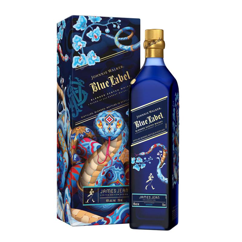 【未開栓】Johnnie Walker Blue Label 750ml Johnnie Walker Blue Year of the Snake 750ml Bottle - Johnnie