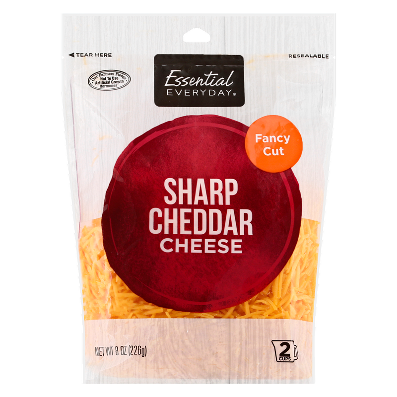 Essential Everyday Shredded Sharp Cheddar Cheese 8oz