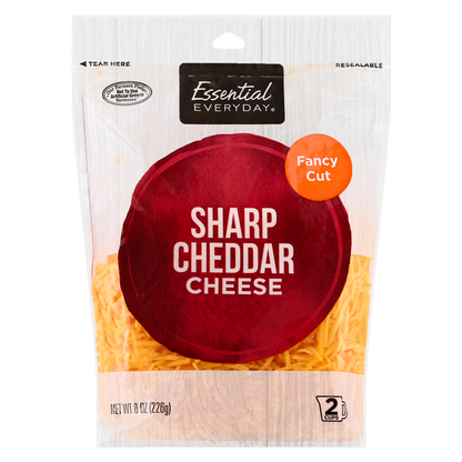 Essential Everyday Shredded Sharp Cheddar Cheese 8oz