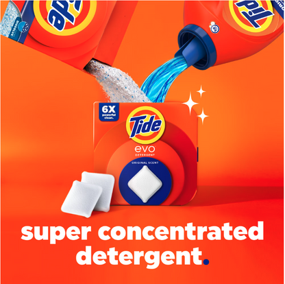 Tide Evo Laundry Detergent Tiles, Spring Blast 22ct