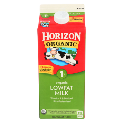 Horizon Organic 1% Reduced Fat Milk - 1/2 Gallon
