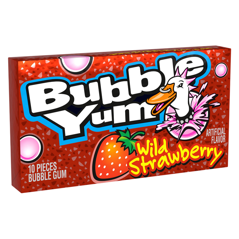 Bubble Yum Wild Strawberry Gum, 2.82 oz