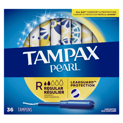 Tampax Pearl Regular Tampons 36 Ct
