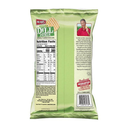 Herr's Creamy Dill Pickle Ripple Chips, 2.5oz