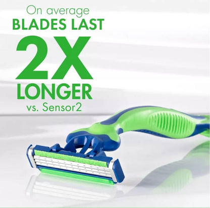 Gillette Sensor3 Sensitive Men's Disposable Razor, 4 Razors