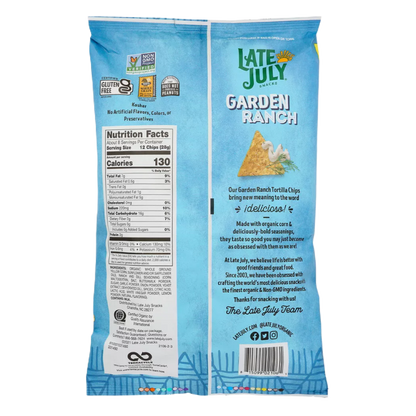 Late July® Garden Ranch Tortilla Chips 7.8oz