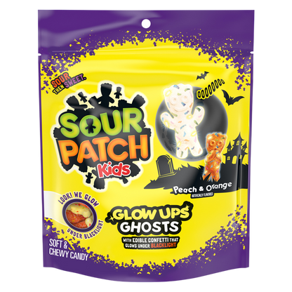 Sour Patch Kids Glowups Ghosts Halloween, 8.37 oz