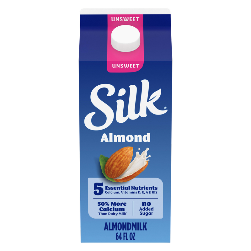 Silk Unsweetened Almond Milk 1/2 Gallon