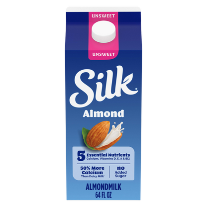 Silk Unsweetened Almond Milk 1/2 Gallon