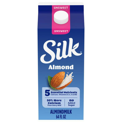 Silk Unsweetened Almond Milk 1/2 Gallon