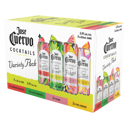 Jose Cuervo Sparkling Cocktail Variety Pack 8pk 12oz Can