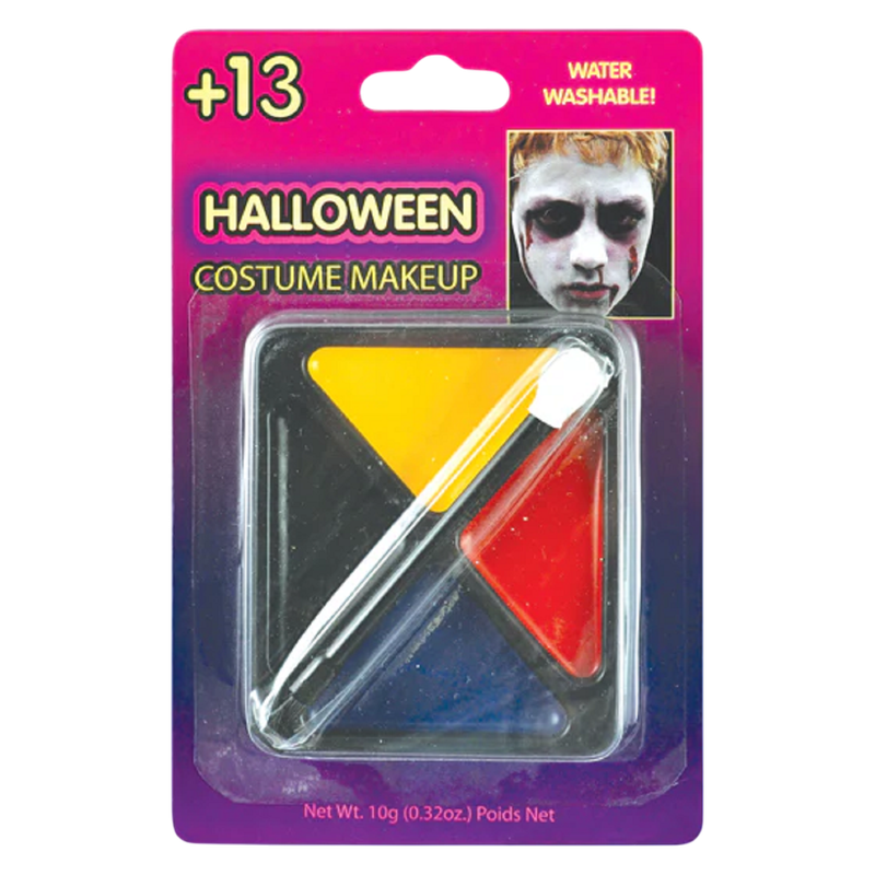 Halloween Makeup, 4 Color - Black/Yellow/Red/Blue