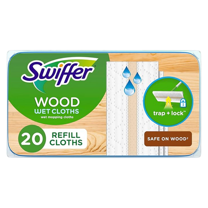Swiffer Sweeper Wet Wood Floor Mopping Cloths, 20 Count