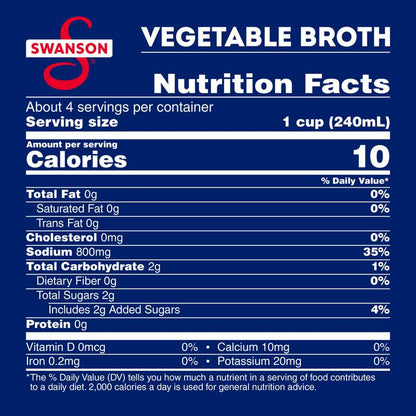 Swanson Vegetable Broth, 32 fl. oz.