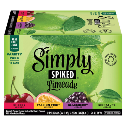 Simply Spiked Limeade Variety Pack 12pk 12oz Cans 5% ABV