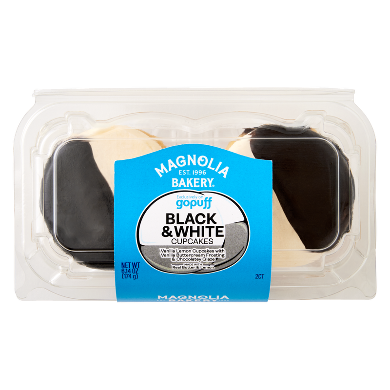 Gopuff x Magnolia Bakery Black & White Cupcakes