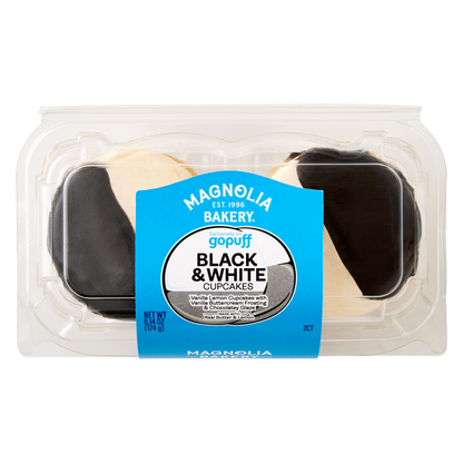 Gopuff x Magnolia Bakery Black & White Cupcakes