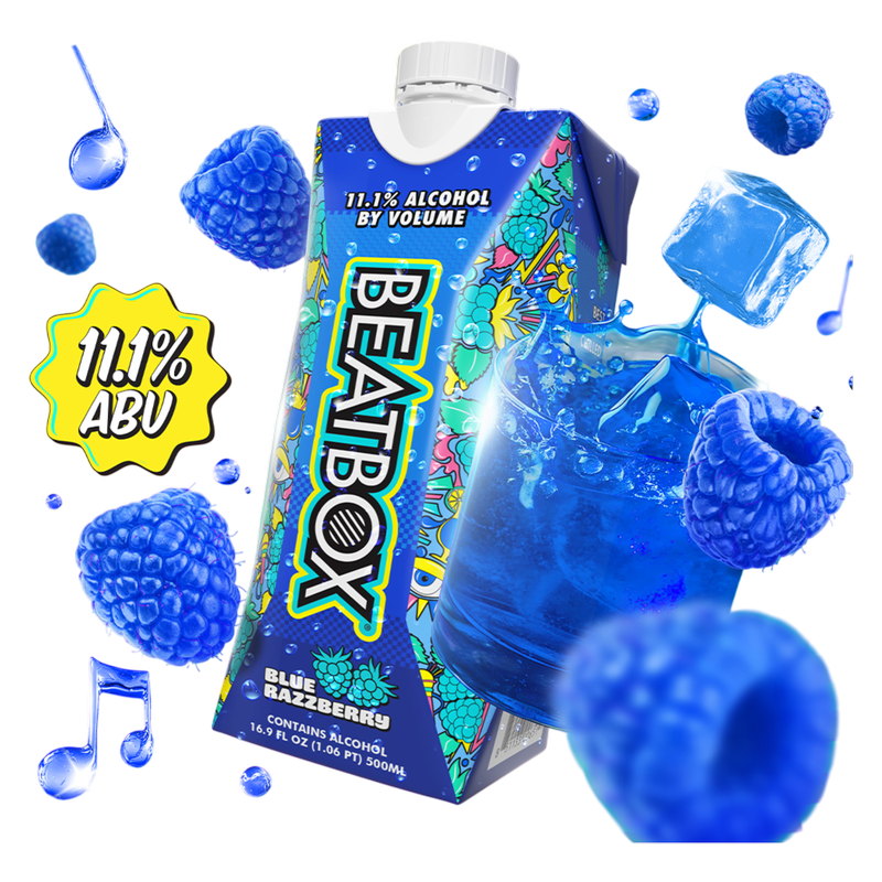 BeatBox Blue Razzberry 500ml 11.1% ABV Wine Party Punch - BeatBox BevMo! BeatBox Blue Razzberry 500ml 11.1% ABV Wine Party Punch - BeatBox BevMo!