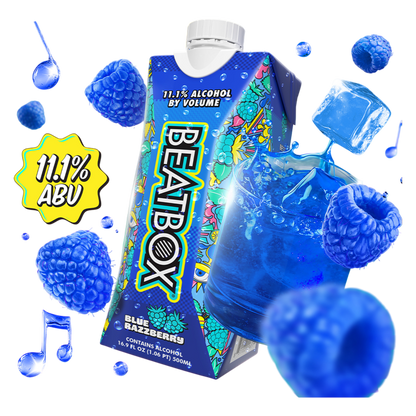 BeatBox Blue Razzberry 500ml 11.1% ABV Wine Party Punch